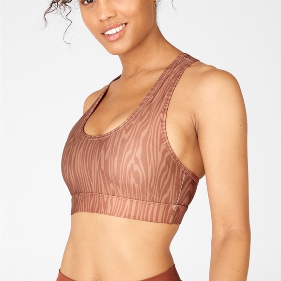 Fabletics Sage Printed Medium Impact Sports Bra, lightly worn, pads removed - Picture 3 of 5